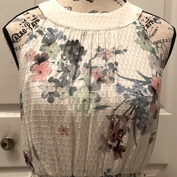 TED BAKER KAHLAY FLORAL JACQUARD HALTER MAXI TIERED DRESS. US SZ 6 TED SZ 2 - Picture 6 of 16